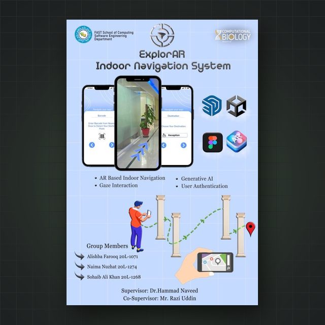 ExplorAR indoor navigation system poster